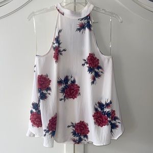 Floral Off White Tank